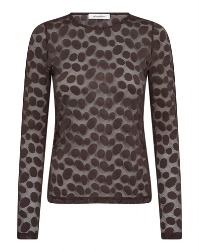 Co'Couture - PenolaCC O-Neck Blouse - Brown 